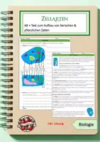 Vorschau - Arbeitsblätter - Pflanzliche und Tierische Zelle im Vergleich - Deckblatt