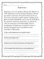 Aperçu - Feuilles d'exercices - Compréhension de lecture - Origines des super-héros (10 textes) - Page de couverture