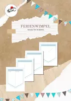 Vorschau - Mal- und Bastelvorlagen - Back to School - Willkommen zurück! - Ferienwimpel - Deckblatt