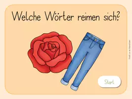 Vorschau - Stationenlernen - Reimpaare finden - Interaktive PDF - Seite 1