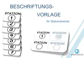 Vorschau - Stationenlernen - Beschriftungsvorlagen für den Stationsbetrieb im Sportunterricht - Seite 1