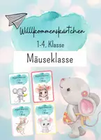 Vorschau - Poster - Willkommenskärtchen für die Mäuseklasse - Deckblatt