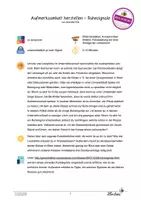 Vorschau - Lehrpläne/Lehrermaterial - Aufmerksamkeit herstellen - Ruhesignale - Seite 1