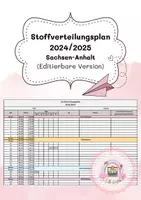 Vorschau - Lehrpläne/Lehrermaterial - Stoffverteilungsplan/Jahresplan für das Schuljahr 2024/2025 Sachsen-Anhalt - Deckblatt