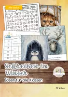 Vorschau - Arbeitsblätter - Schreiben im Winter - Deckblatt