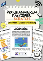 Vorschau - Arbeitsblätter - Scratch - Fangspiel - Fortgeschritten (Programmieren) - Deckblatt