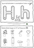 Vorschau - Arbeitsblätter - Buchstaben Heftchen von H bis N - Seite 2