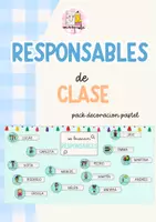 Vista previa - Refuerzo / NEE / Materiales de apoyo - RESPONSABLES DEL AULA PANEL DECORATIVO - Portada