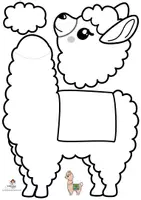 Vorschau - Mal- und Bastelvorlagen - Lama & Alpaka Fensterbild: Bastelvorlage für Kunstunterricht Klasse 1-4 (Sommer basteln / Kakteen-Deko / Klappkarte / Themenwand) - Seite 3