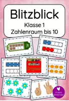 Vorschau - Präsentationen/Tafelbilder - Blitzblick im Zahlenraum bis 10 - Mengen im ZR 10 - Deckblatt