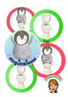 Vorschau - Bildkarten - Toilettenschild Pinguin - Deckblatt