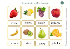 Aperçu - Feuilles d'exercices - Ensemble d'Activités sur le thème des fruits - Page 1