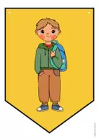 Vorschau - Mal- und Bastelvorlagen - Herzlich Willkommen Wimpelkette (2 Versionen) - Seite 2