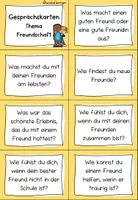 Vorschau - Aufgabenkarten - Gesprächskarten zum Thema Freundschaft / Freunde - Seite 1