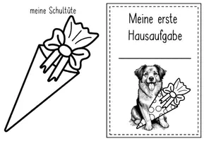 Vorschau - Arbeitsblätter - erste Hausaufgabe Einschulung #Hundeklasse #Klassentier - Seite 2