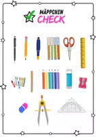 Vorschau - Arbeitsblätter - Mäppchen Check meine Schulsachen Schulstart, Federmäppchen Checkliste Etui Federmappen - Seite 3
