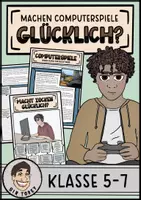 Vorschau - Stundenentwürfe - Machen Computerspiele glücklich? Glück Ethik Klasse 5,6,7 - Deckblatt