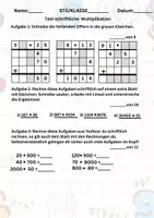 Vorschau - Test - Klassenarbeit : schriftliche Multiplikation - Seite 1