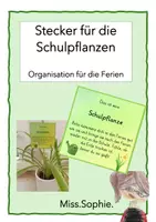 Vorschau - Anderer Materialtyp - Schulpflanzenstecker für die Ferien - Deckblatt