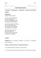 Vorschau - Unterrichtsreihen - Lyrik der Romantik - Gedichtsanalysen - Sechs Arbeitsblätter mit Lösungen - Seite 3