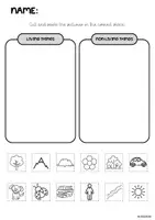 Vista previa - Hojas de trabajo - LIVING & NON-LIVING THINGS WORKSHEET - Portada