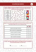 Vorschau - Arbeitsblätter - Escaperoom Europa: Länder, Hauptstädte, Umrisse, Flaggen - Seite 1