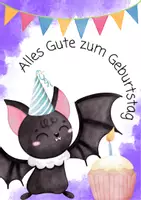 Vorschau - Präsentationen/Tafelbilder - Geburtstagsaufsteller Fledermaus A4 (1.-4. Klasse) - Seite 2