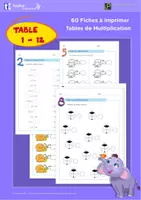 Aperçu - Feuilles d'exercices - Exercices Multiplication 1-12 - 60 Fiches PDF - Page de couverture