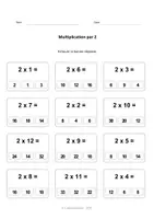 Aperçu - Feuilles d'exercices - 22 Fiches Multiplication PDF - Tests et Quiz - Page 1