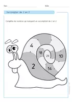 Aperçu - Feuilles d'exercices - Apprendre la Table de 2 - Cartes, Fiches et PowerPoints - Page 2