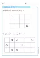 Aperçu - Feuilles d'exercices - Apprendre la Table de 3 - Cartes, Fiches et PowerPoints - Page 1