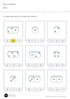 Aperçu - Feuilles d'exercices - 12 Fiches pour Apprendre à Compter de 1 à 4 en Maternelle - Page 3