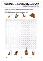 Vorschau - Arbeitsblätter - 10 Suchsel Musikinstrumente - mit Lösungen - Seite 2