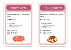 Vorschau - Spiele - Karten Rezepte berechnen - Das Leben & seine Kosten - Proportionalität - Seite 1