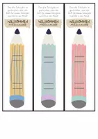 Vorschau - Bildkarten - Willkommensgruß Stift, Geschenk, Klasse 3,4,5,6,7,8,9,10 - Seite 2