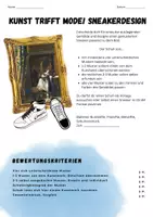 Vorschau - Arbeitsblätter - Mustermode: Kunstwerk kriegt Costum Sneakerdesign (Vertretungsstunde, Theorie und Praxis, Bewertungsbogen) - Seite 2