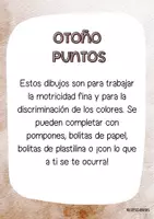 Vista previa - Juegos / Gamificación - Dibujos de Otoño para Completar con Pompones, Plastilina... - página 1