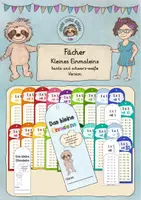 Vorschau - Fördermaterial/Inklusion - Fächer kleines Einmaleins bunte und schwarz-weiße Version - Seite 1