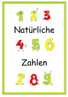 Vorschau - Unterrichtsreihen - Natürliche Zahlen - komplette Unterrichtsreihe - Deckblatt