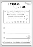 Vorschau - Spiele - Summer holiday - 2 truths 1 lie - Back to school - English - Seite 2