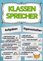 Vorschau - Präsentationen/Tafelbilder - Klassensprecher Aufgaben und Eigenschaften - Deckblatt