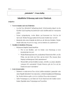 Vorschau - Stundenentwürfe - Unterrichtsvorhaben zu Franz Kafkas - "Heimkehr" - Seite 1