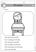 Vorschau - Arbeitsblätter - School things at school Arbeitsblatt Leseverstehen differenziert - Englisch - Seite 2
