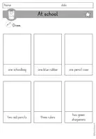 Vorschau - Arbeitsblätter - School things at school Arbeitsblatt Leseverstehen differenziert - Englisch - Seite 2