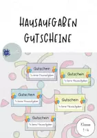 Vorschau - Bildkarten - Hausaufgabengutscheine - Deckblatt