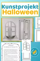 Vorschau - Mal- und Bastelvorlagen - Fantasiereise Tür gestalten Halloween - Deckblatt
