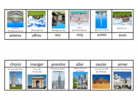 Aperçu - Jeux - jeu de conjugaison pour le cycle 3 avec les monuments - Page de couverture