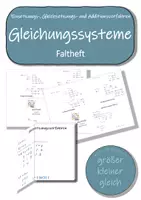 Vorschau - Merkblätter - Lineare Gleichungssysteme - Faltheft - Deckblatt