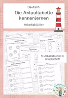 Vorschau - Arbeitsblätter - Die Anlauttabelle kennenlernen: Arbeitsblätter - Deckblatt