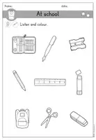 Vorschau - Arbeitsblätter - School things at school - Arbeitsblatt Hörverstehen differenziert- Englisch - Seite 3